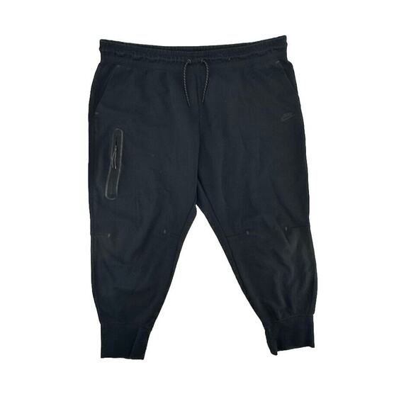 Nike Women Plus Size 3X Sportswear Tech Fleece Pants Black Jogger CW4292 BC1 - Picture 1 of 8